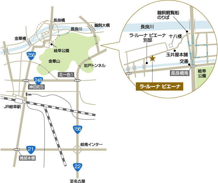 ラ・ルーナ ピエーナ 周辺地図